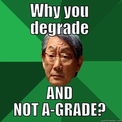 Why you degrade? - WHY YOU DEGRADE AND NOT A-GRADE? High Expectations Asian Father
