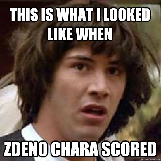 this is what i looked like when zdeno chara scored  conspiracy keanu