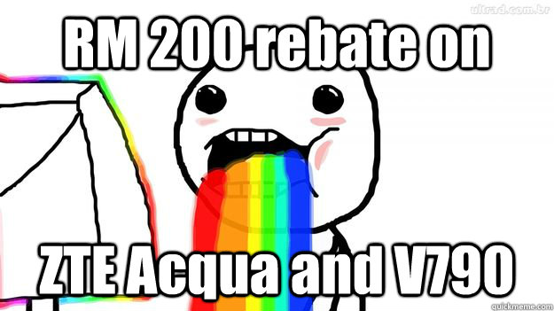 RM 200 rebate on ZTE Acqua and V790  