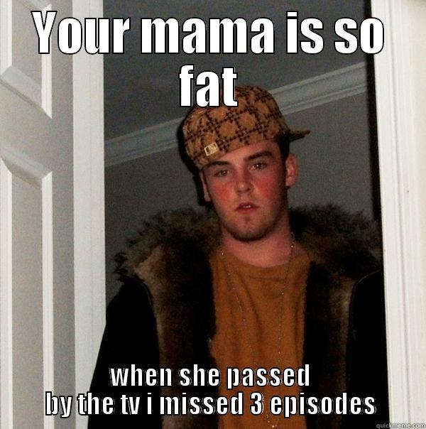 YOUR MAMA IS SO FAT WHEN SHE PASSED BY THE TV I MISSED 3 EPISODES Scumbag Steve