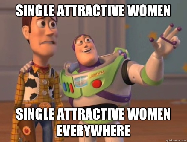 Single attractive women Single attractive women everywhere  Buzz Lightyear