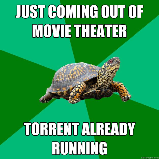 ... movie theater torrent already running - Torrenting Turtle - quickmeme