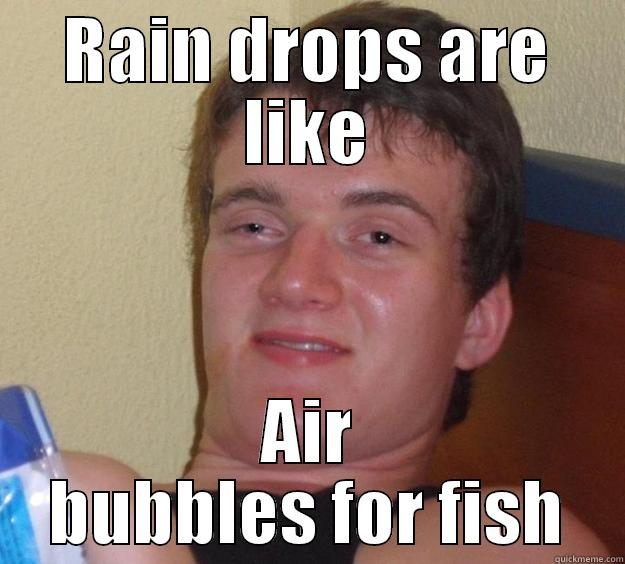 RAIN DROPS ARE LIKE AIR BUBBLES FOR FISH 10 Guy