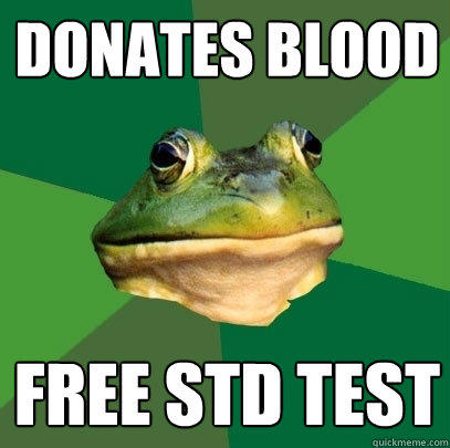 donates blood free std test  