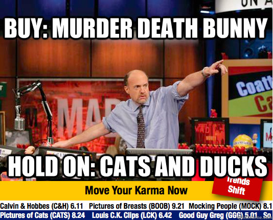 Buy: murder death bunny hold on: cats and ducks  Mad Karma with Jim Cramer