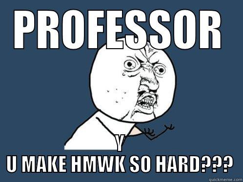 PROFESSOR Y U MAKE HMWK SO HARD??? Y U No