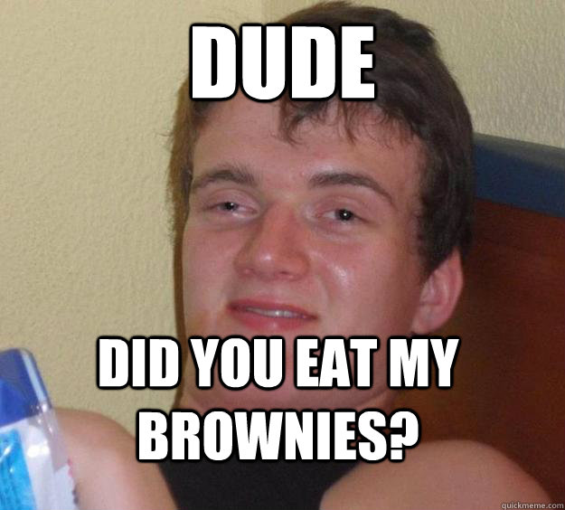 Dude Did you eat my brownies? - Dude Did you eat my brownies?  10 Guy