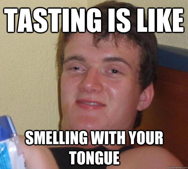 tasting is like smelling with your tongue  10 Guy