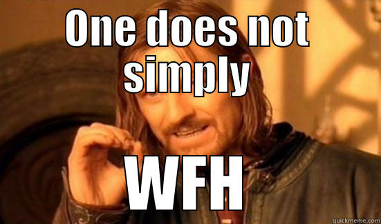 ONE DOES NOT SIMPLY WFH Boromir