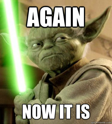 again now it is  Yoda