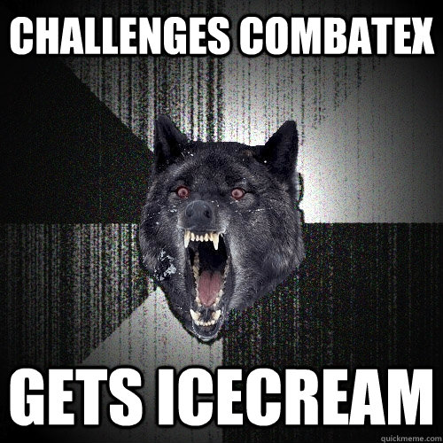 challenges combatEX gets icecream  Insanity Wolf