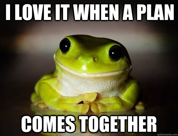 I love it when a plan comes together  Fascinated Frog