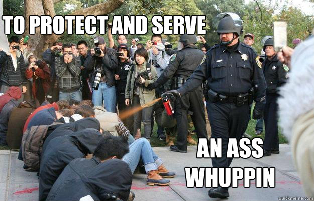 To Protect and Serve An Ass Whuppin  Pimp Pepper Spray Cop