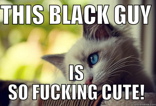 THIS BLACK GUY  IS SO FUCKING CUTE! First World Problems Cat