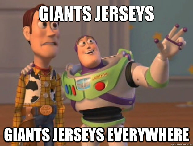 Giants Jerseys Giants Jerseys everywhere  Toy Story