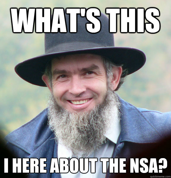 What's this  I here about the NSA?  Good Guy Amish