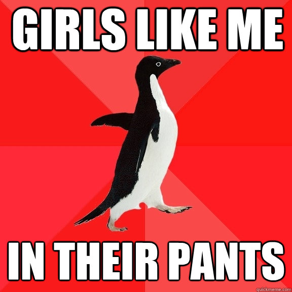 girls like me in their pants  Socially Awesome Penguin