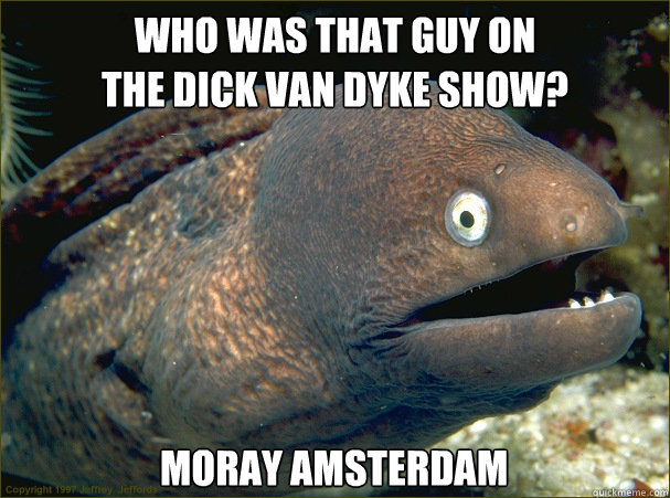 Who was that guy on
the Dick Van Dyke Show? Moray Amsterdam  Bad Joke Eel