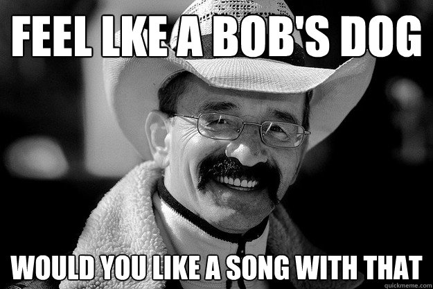 Feel lke a bob's dog would you like a song with that - Feel lke a bob's dog would you like a song with that  Bobs Dogs Bob