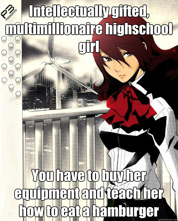 Intellectually gifted, multimillionaire highschool girl You have to buy her equipment and teach her how to eat a hamburger - Intellectually gifted, multimillionaire highschool girl You have to buy her equipment and teach her how to eat a hamburger  Mitsuru P3