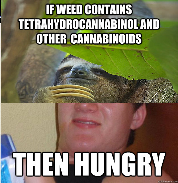 If weed contains tetrahydrocannabinol and other  cannabinoids then hungry - If weed contains tetrahydrocannabinol and other  cannabinoids then hungry  Philosophical 10 Guy