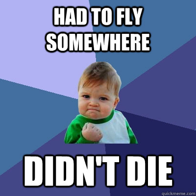 Had to fly somewhere Didn't die  Success Kid