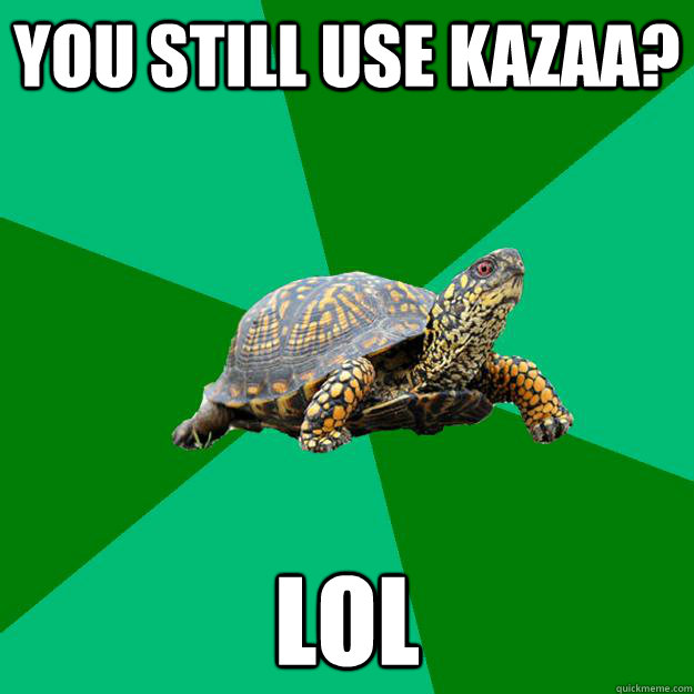 you still use kazaa? Lol  Torrenting Turtle