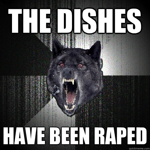 The Dishes HAVE been Raped  Insanity Wolf