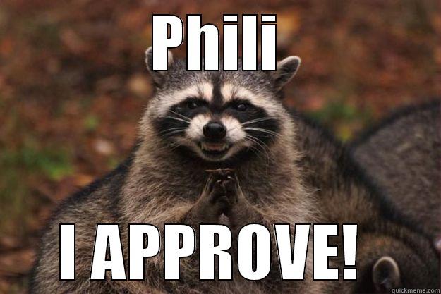 Evil Raccooon - PHILI I APPROVE!  Evil Plotting Raccoon