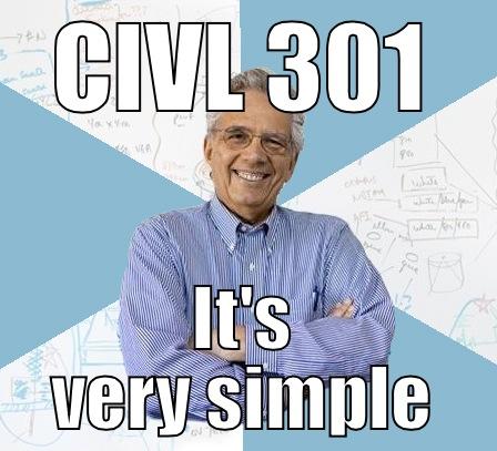 If I had a dollar every time... - CIVL 301 IT'S VERY SIMPLE Engineering Professor