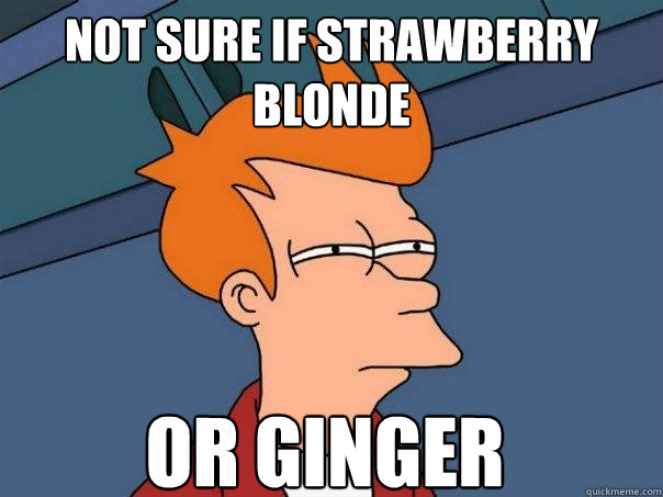 not sure if strawberry blonde or ginger  Futurama Fry