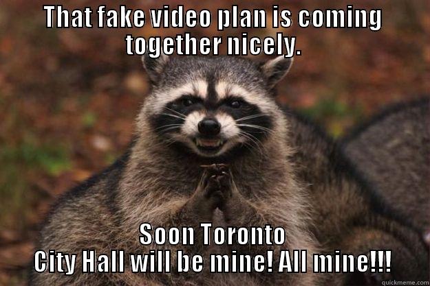 Toronto's Raccoon Problem - THAT FAKE VIDEO PLAN IS COMING TOGETHER NICELY. SOON TORONTO CITY HALL WILL BE MINE! ALL MINE!!! Evil Plotting Raccoon