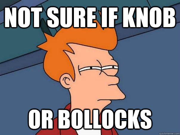 Not sure if knob Or bollocks - Not sure if knob Or bollocks  Futurama Fry