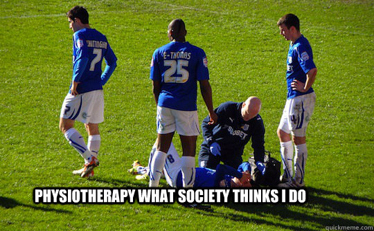 Physiotherapy what society thinks i do Caption 2 goes here  Physiotherapy student