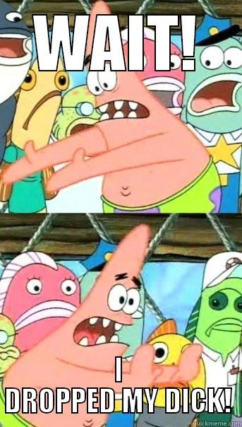 WAIT! I DROPPED MY DICK! Push it somewhere else Patrick