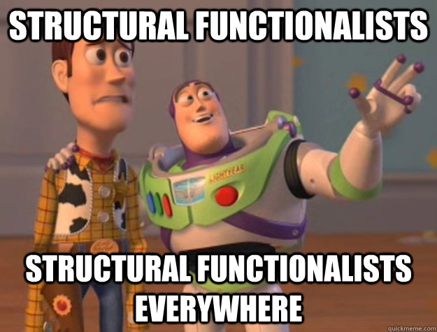 Structural functionalists structural functionalists Everywhere  Buzz Lightyear