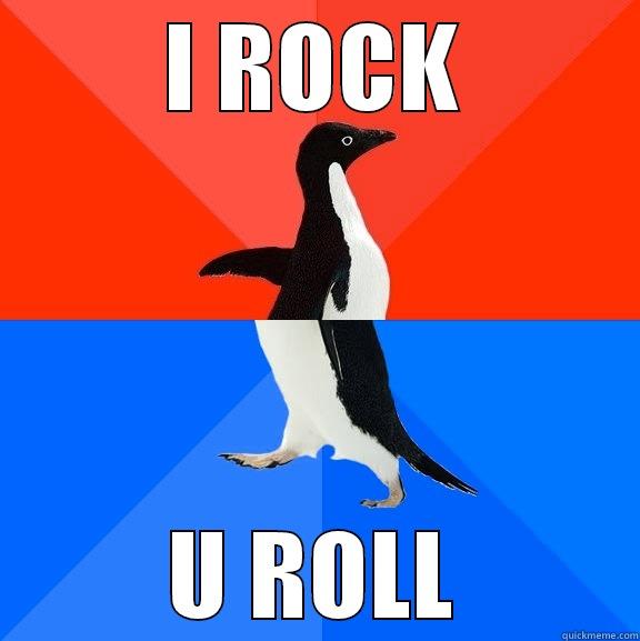 I ROCK U ROLL Socially Awesome Awkward Penguin