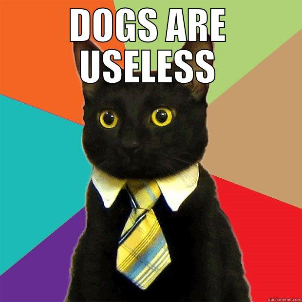 DOGS ARE USELESS  Business Cat