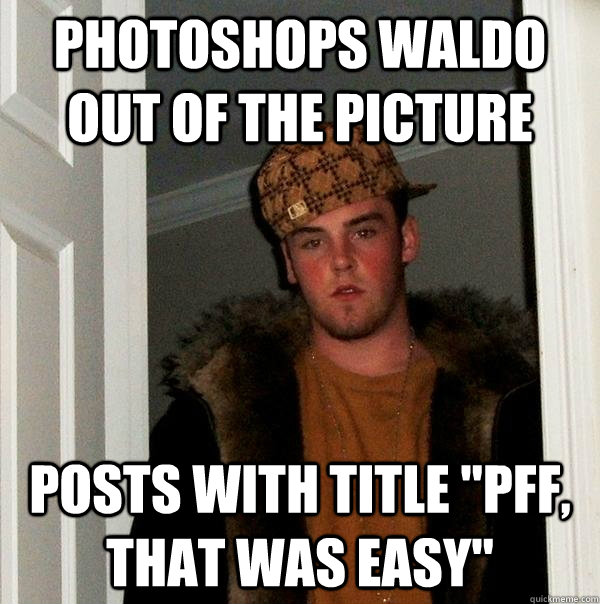 photoshops waldo out of the picture posts with title 