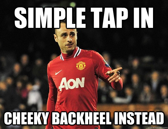 Simple tap in Cheeky Backheel instead - Simple tap in Cheeky Backheel instead  Suave Berbatov