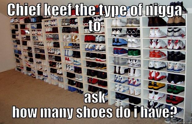 CHIEF KEEF THE TYPE OF NIGGA TO ASK HOW MANY SHOES DO I HAVE? Misc