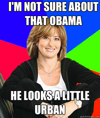 I'm not sure about that obama he looks a little urban  Sheltering Suburban Mom