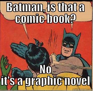 Graph novel - BATMAN, IS THAT A COMIC BOOK? NO IT'S A GRAPHIC NOVEL Slappin Batman