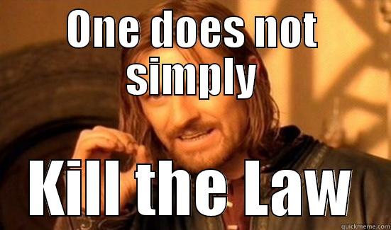 ONE DOES NOT SIMPLY KILL THE LAW Boromir