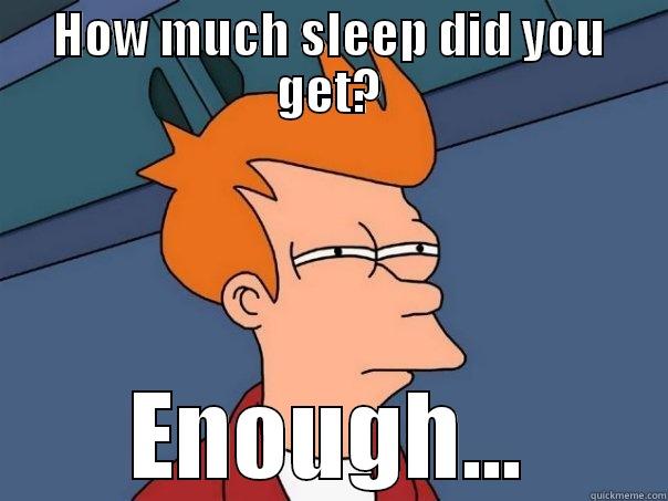 HOW MUCH SLEEP DID YOU GET? ENOUGH... Futurama Fry