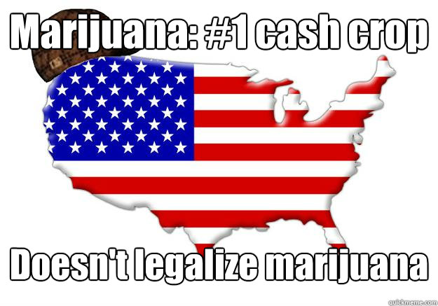 Marijuana: #1 cash crop Doesn't legalize marijuana  Scumbag america