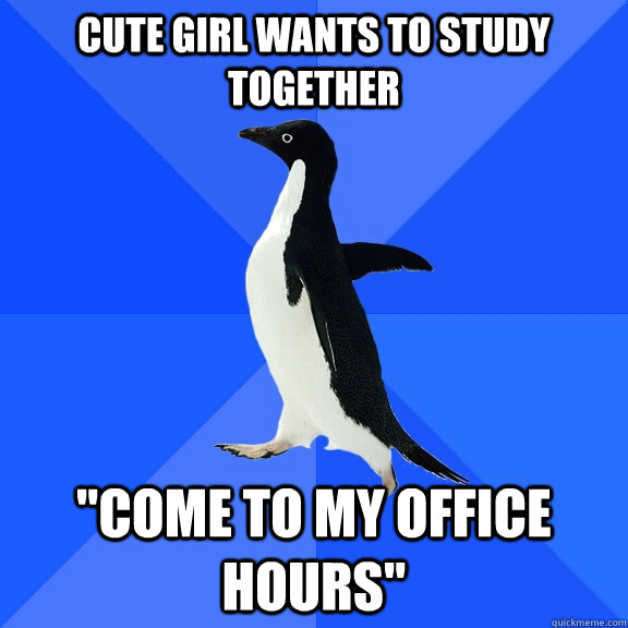 Cute girl wants to study together 