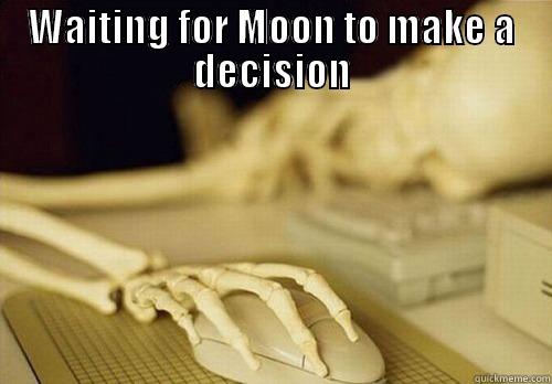 WAITING FOR MOON TO MAKE A DECISION  Misc