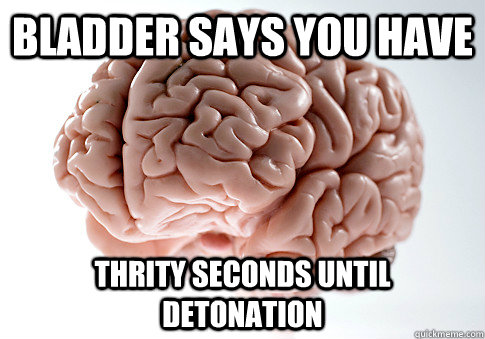 Bladder says you have Thrity seconds until detonation  Scumbag Brain