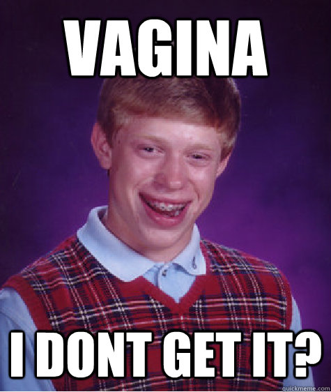 vagina i dont get it?  Bad Luck Brian